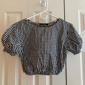 Pomelo Gingham Crop Top Jumper Size XS